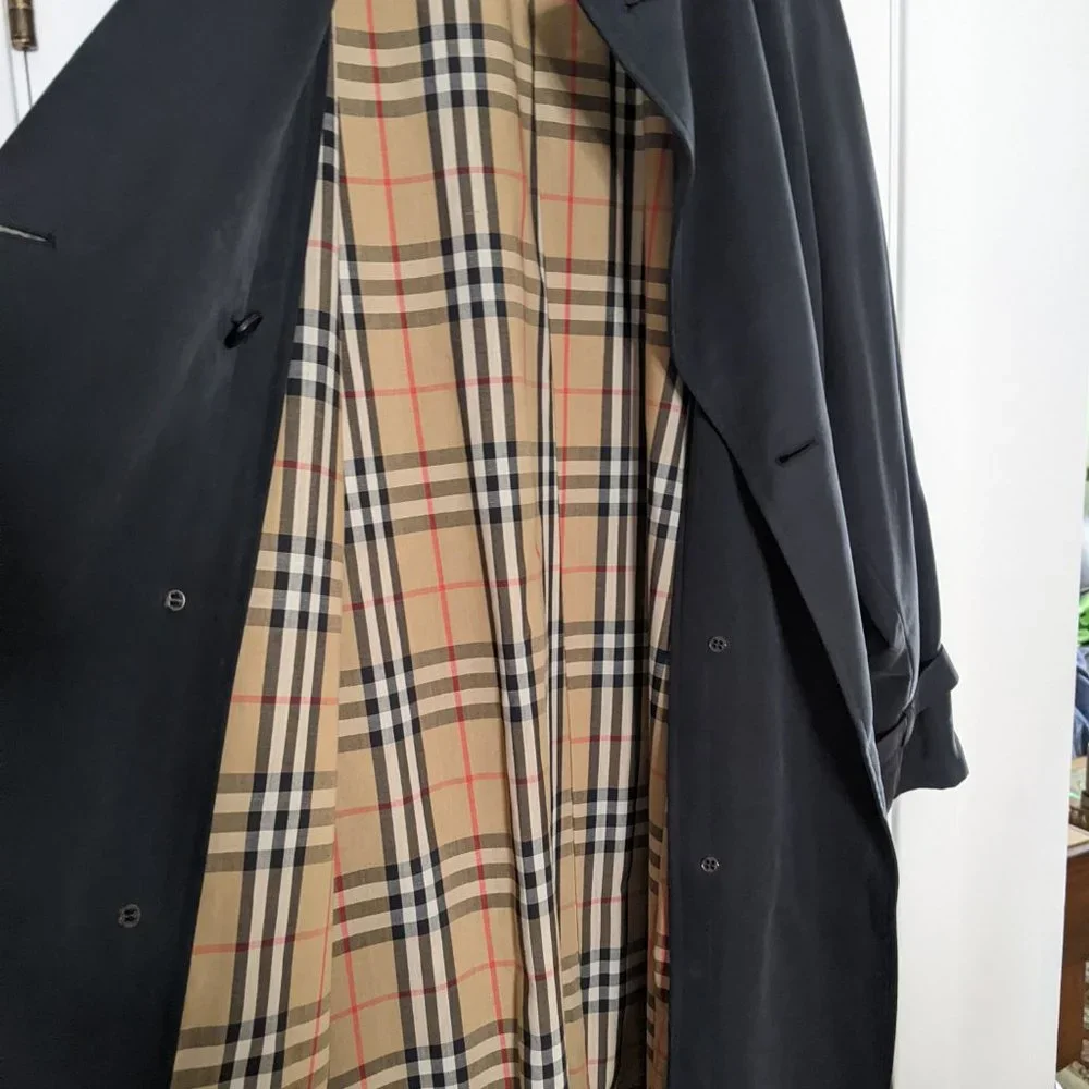 Ladies Burberry Air Force Blue Trench Coat - Picture 8 of 10